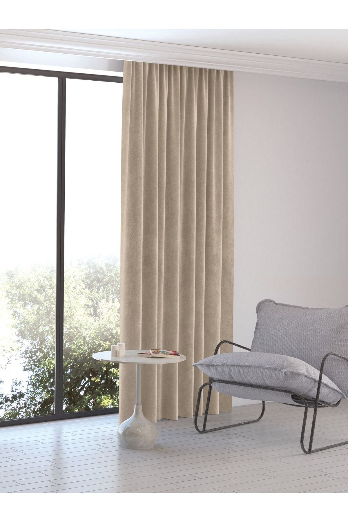 Perle Beige Curtain 150x260 3