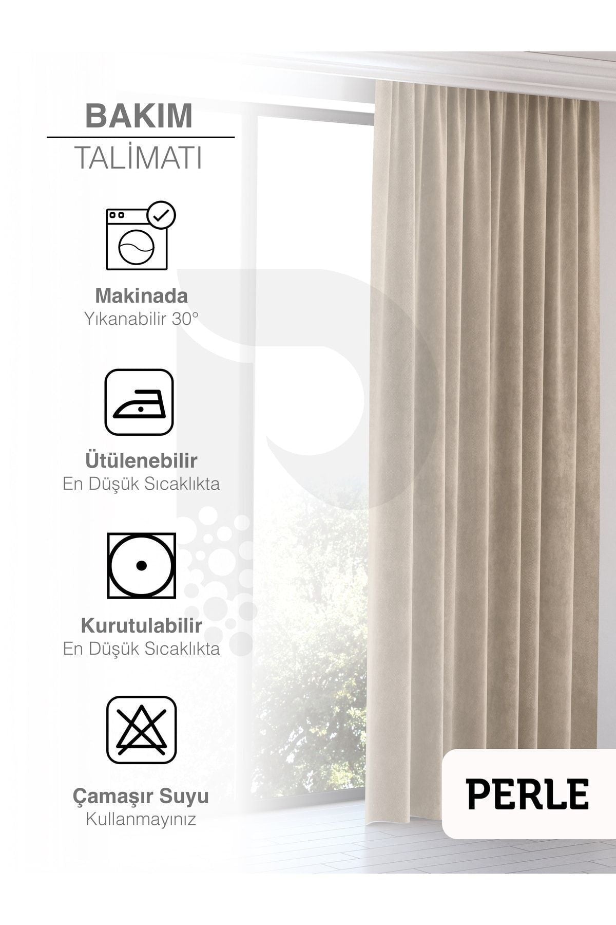 Perle Beige Curtain 150x260 5