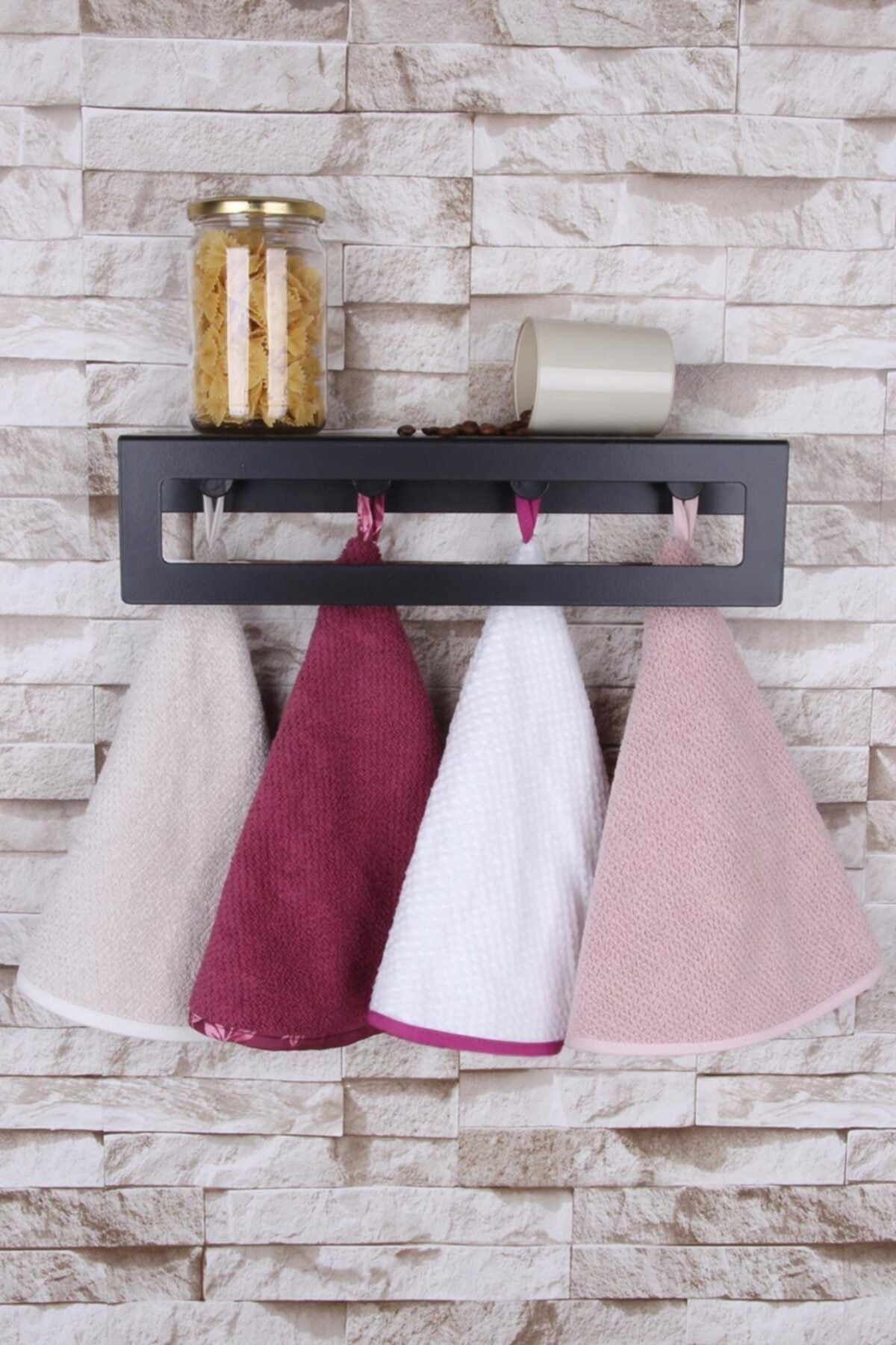 Baveno 100% Cotton 4-Piece Assorted Colors Kitchen Towel 1