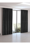 Perle Home Daily Series Black Color Ada Curtain 1