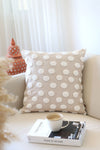 HAMUR Bohemian Special Design Punch Pattern Decorative Cushion Cover Point Beige 1