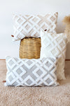 HAMUR Bohem Special Design Punch Pattern Decorative Rectangular Pillow Cover Mila Ecru 3