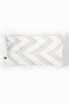 HAMUR Bohem Special Design Punch Pattern Decorative Rectangular Pillow Cover Line Ecru 3