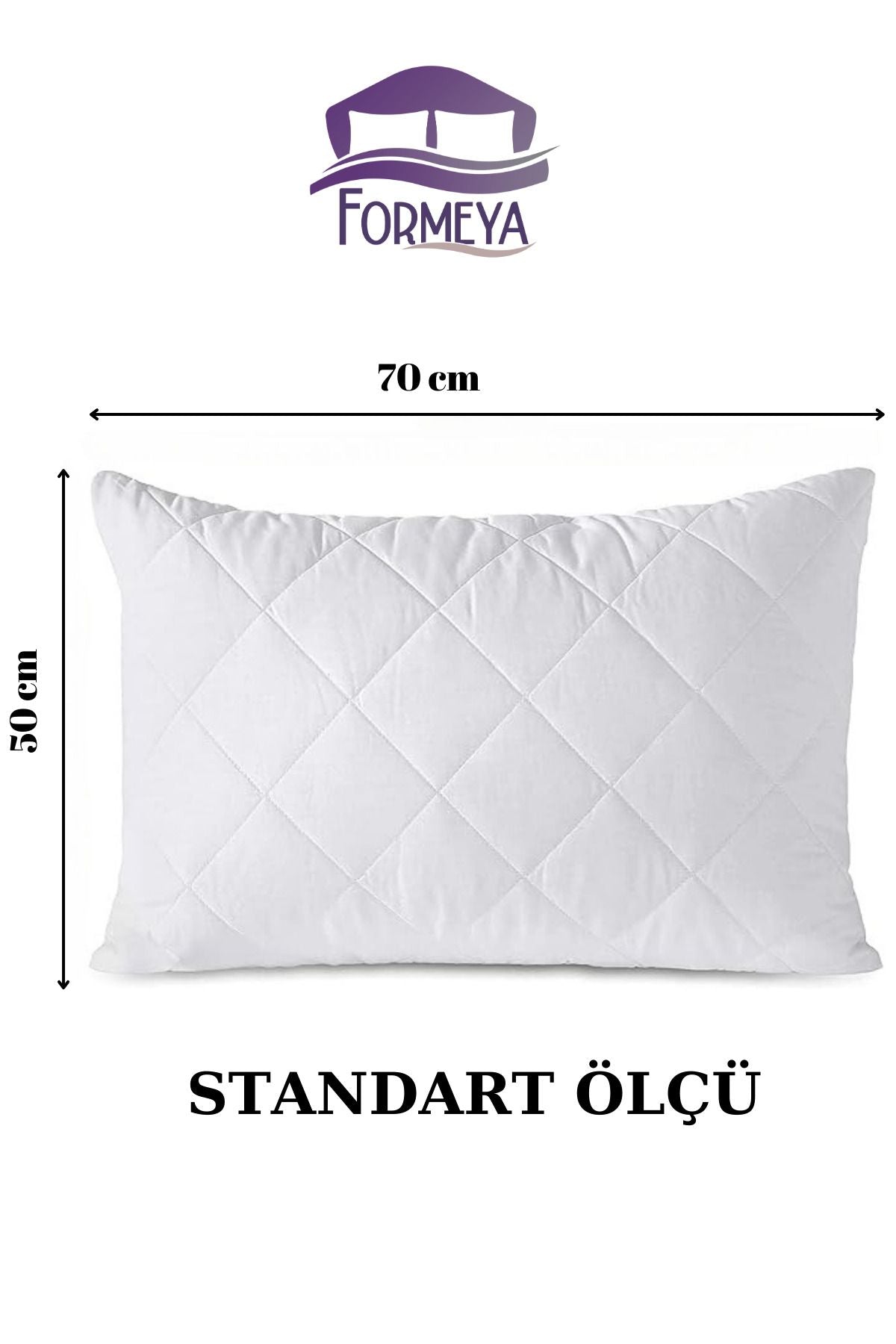 Formeya Pamukkale Quilted Pillow Protector 2 Pieces 100% Cotton 50x70 3