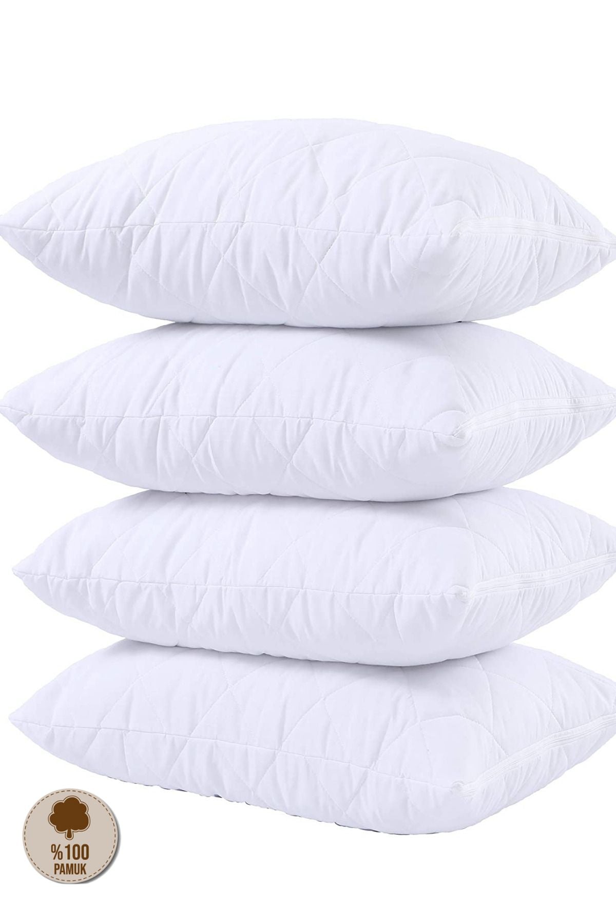 Formeya Alez Quilted Pillow Protector 4-Pack 100% Cotton 50x70 1