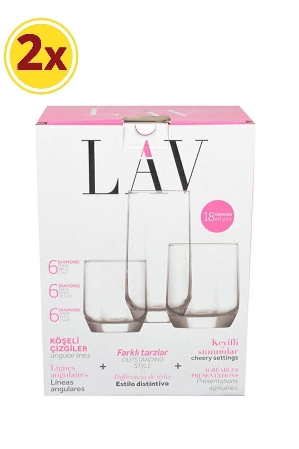 Lav Diamond 36 Piece Beverage Glass Set 2