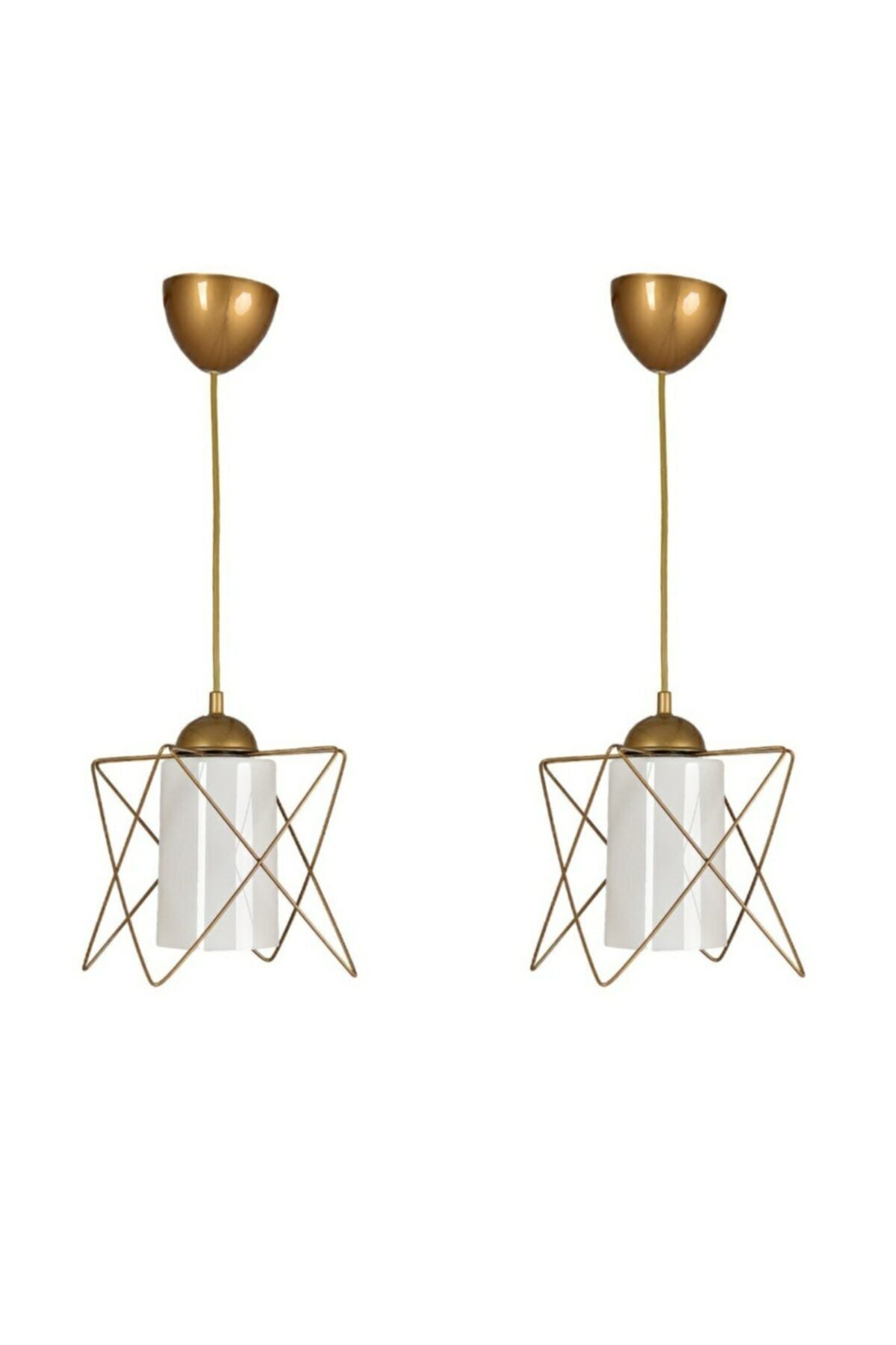 AYDINHOMELIGHT 2 Pieces Zigzag Single Antique Pendant Lamp 1