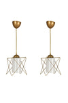 AYDINHOMELIGHT 2 Pieces Zigzag Single Antique Pendant Lamp 1