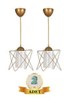 AYDINHOMELIGHT 2 Pieces Zigzag Single Antique Pendant Lamp 3