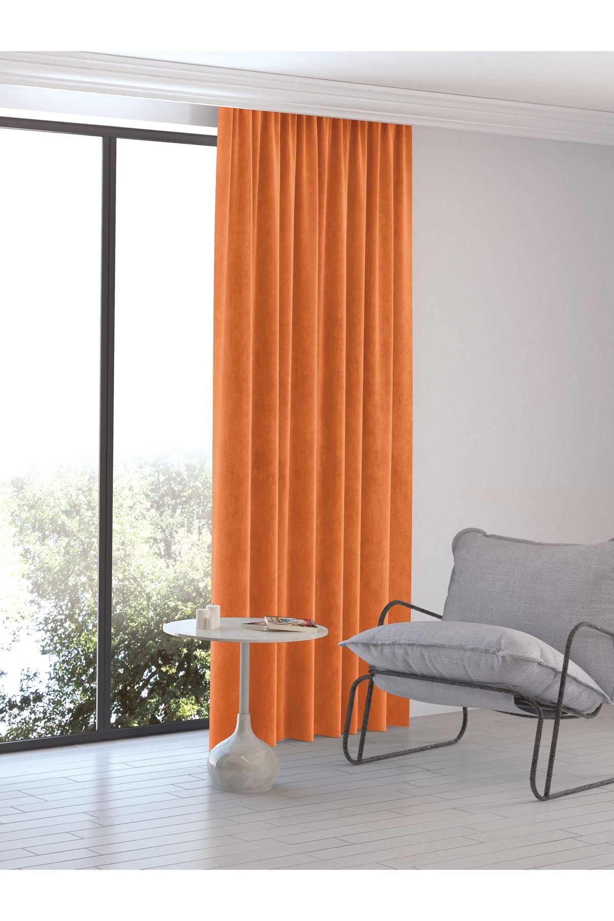 Perle Home Daily Series Mandarin Color Ada Curtain 3