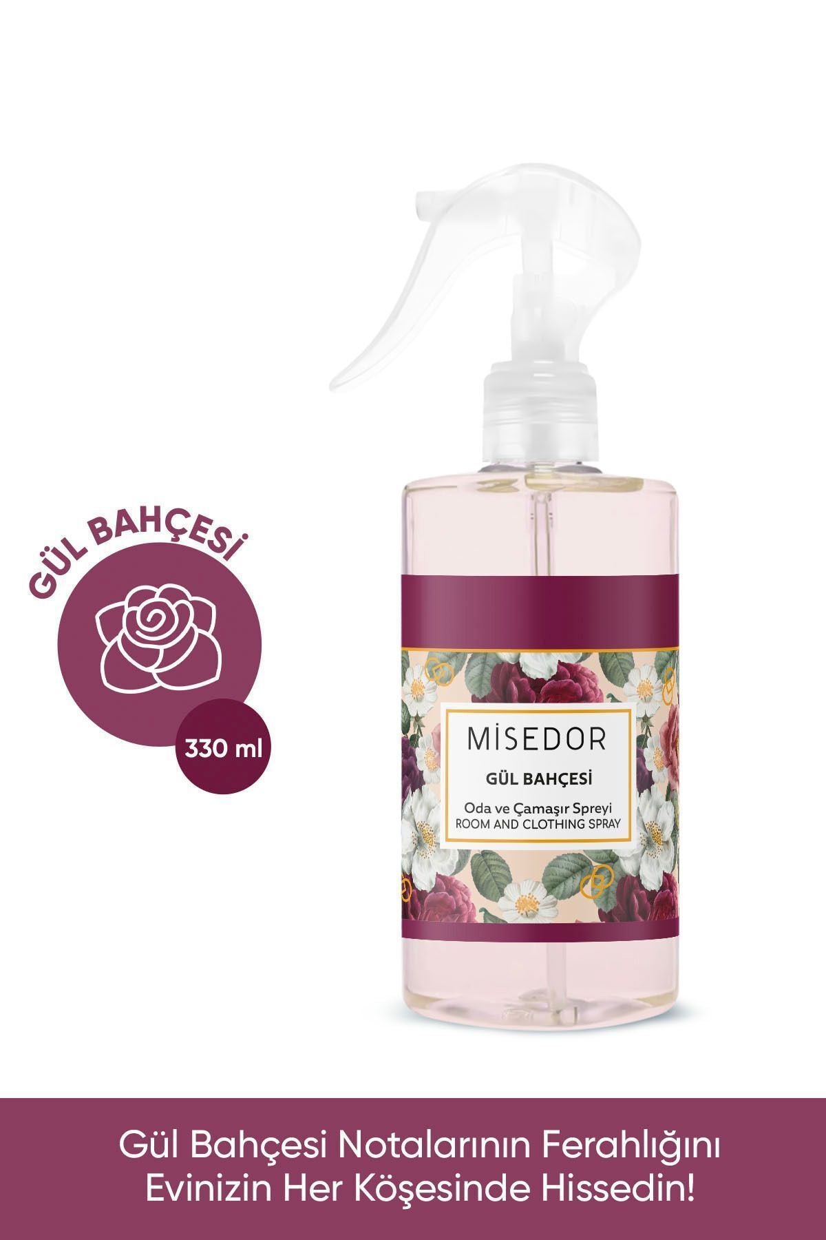 Misedor Rose Garden Room Scent And Laundry Perfume 330 ml 1