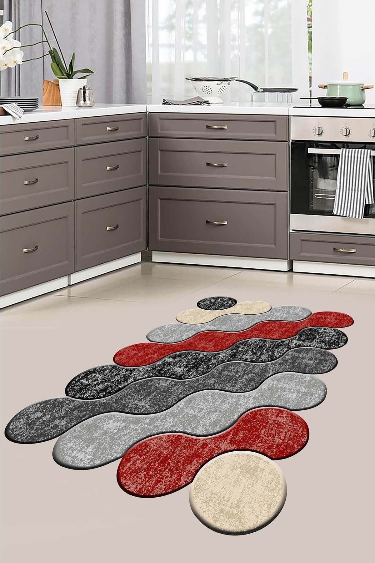 Homefesto Decorative Thin Modern Stain-Resistant Washable Non-Slip Kitchen Rug 1