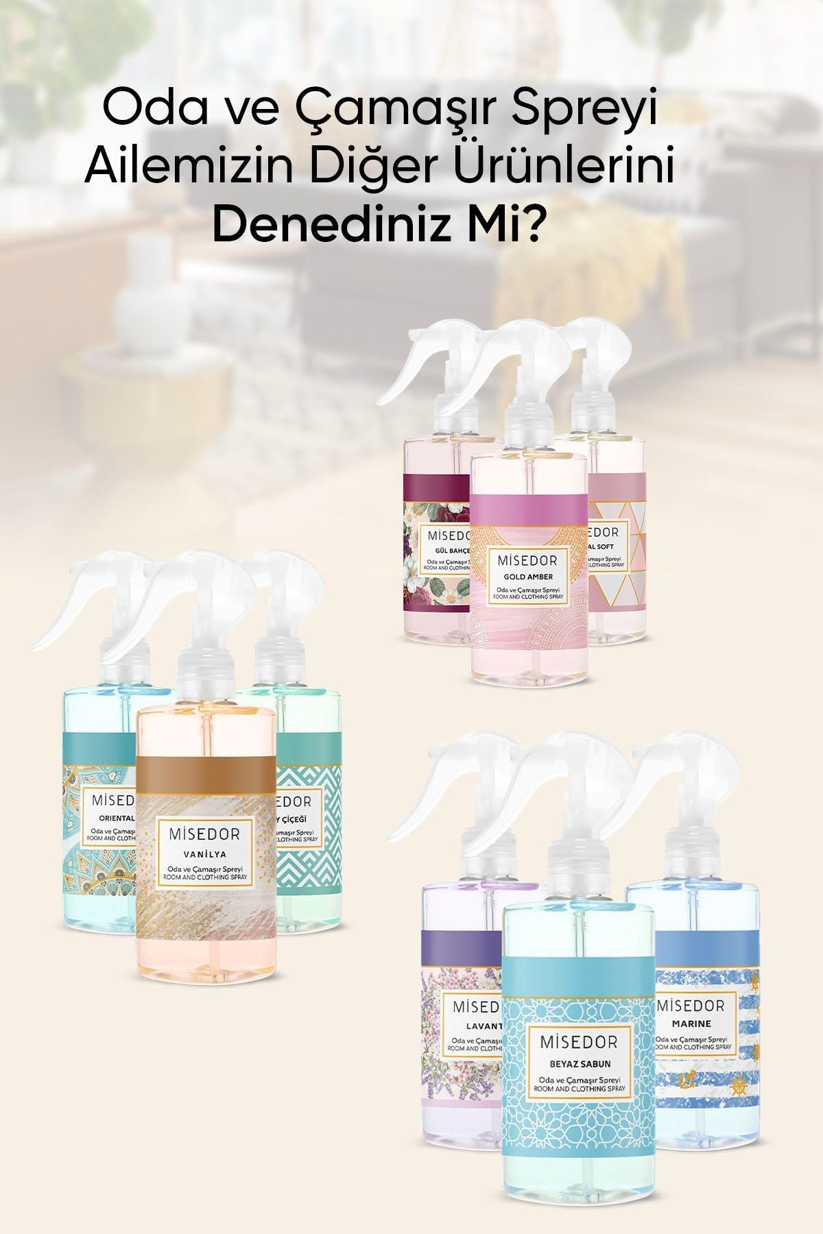 Misedor Saray Çiçeği Room Fragrance and Laundry Perfume 330 ml 8