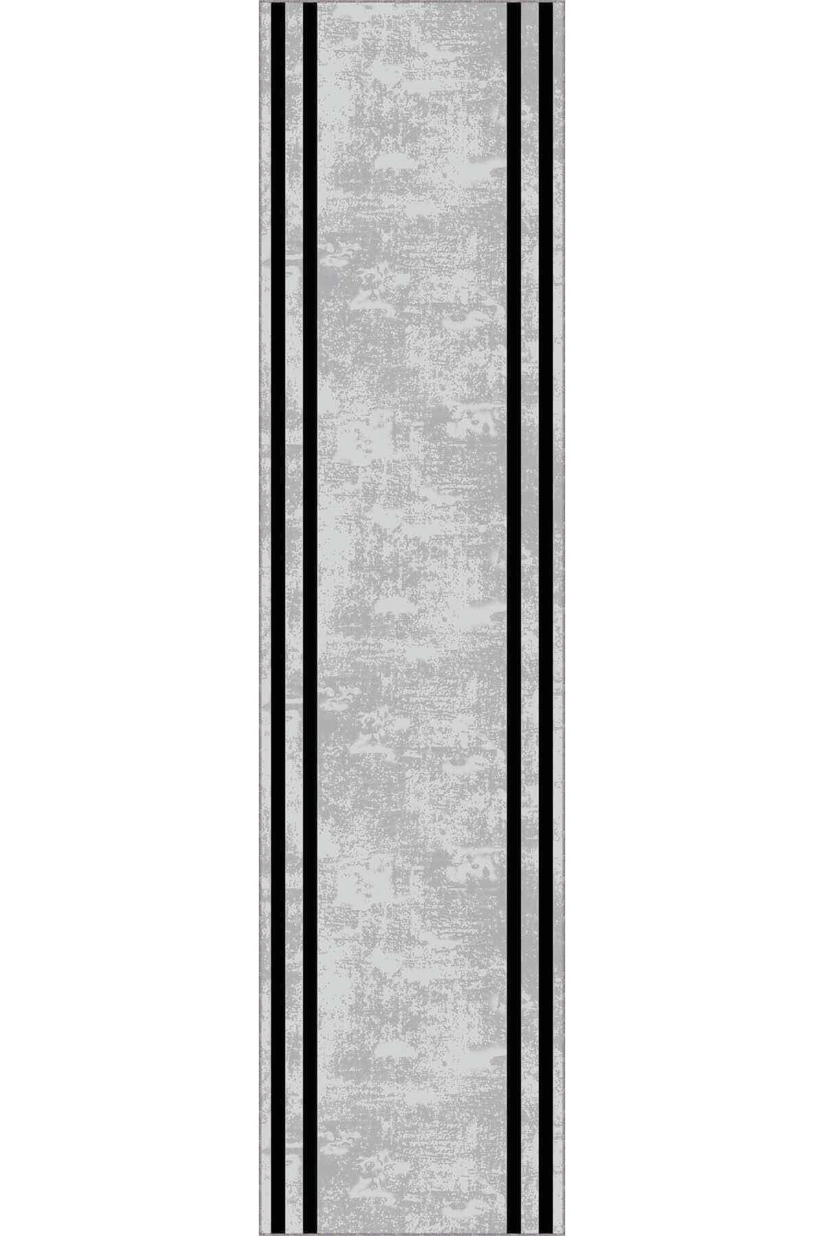 Viva Home Non-Slip Base Roll Runner Gray Black Edged Ar311 2