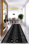 Viva Home Non-Slip Base Runner Rug Morocco Black Ar315 1