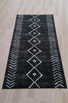 Viva Home Non-Slip Base Runner Rug Morocco Black Ar315 4