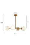 Apliqa Lema 4-Light Antique Modern Dining Table Bedroom Living Room Chandelier 5