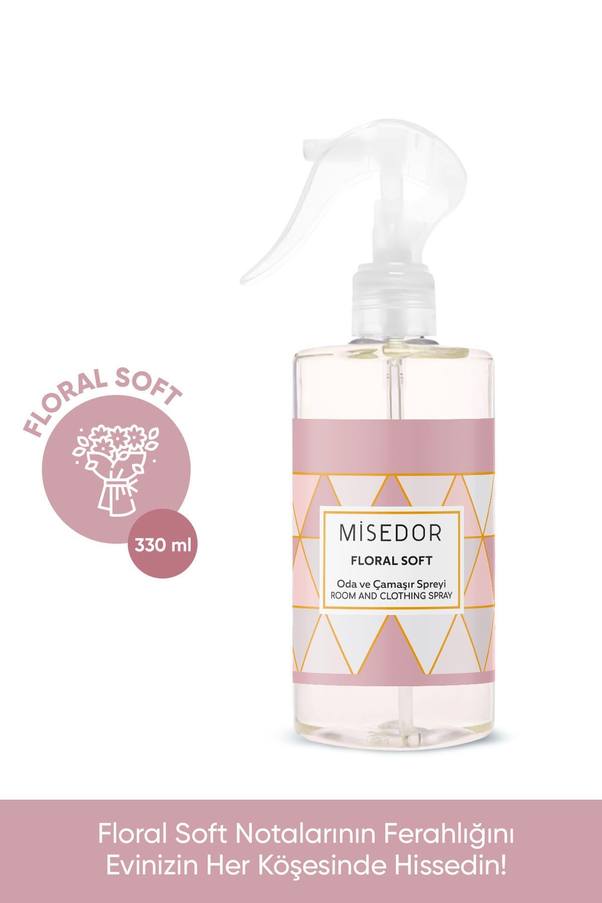 Misedor Floral Soft Powder Room and Laundry Perfume 330 ml 1