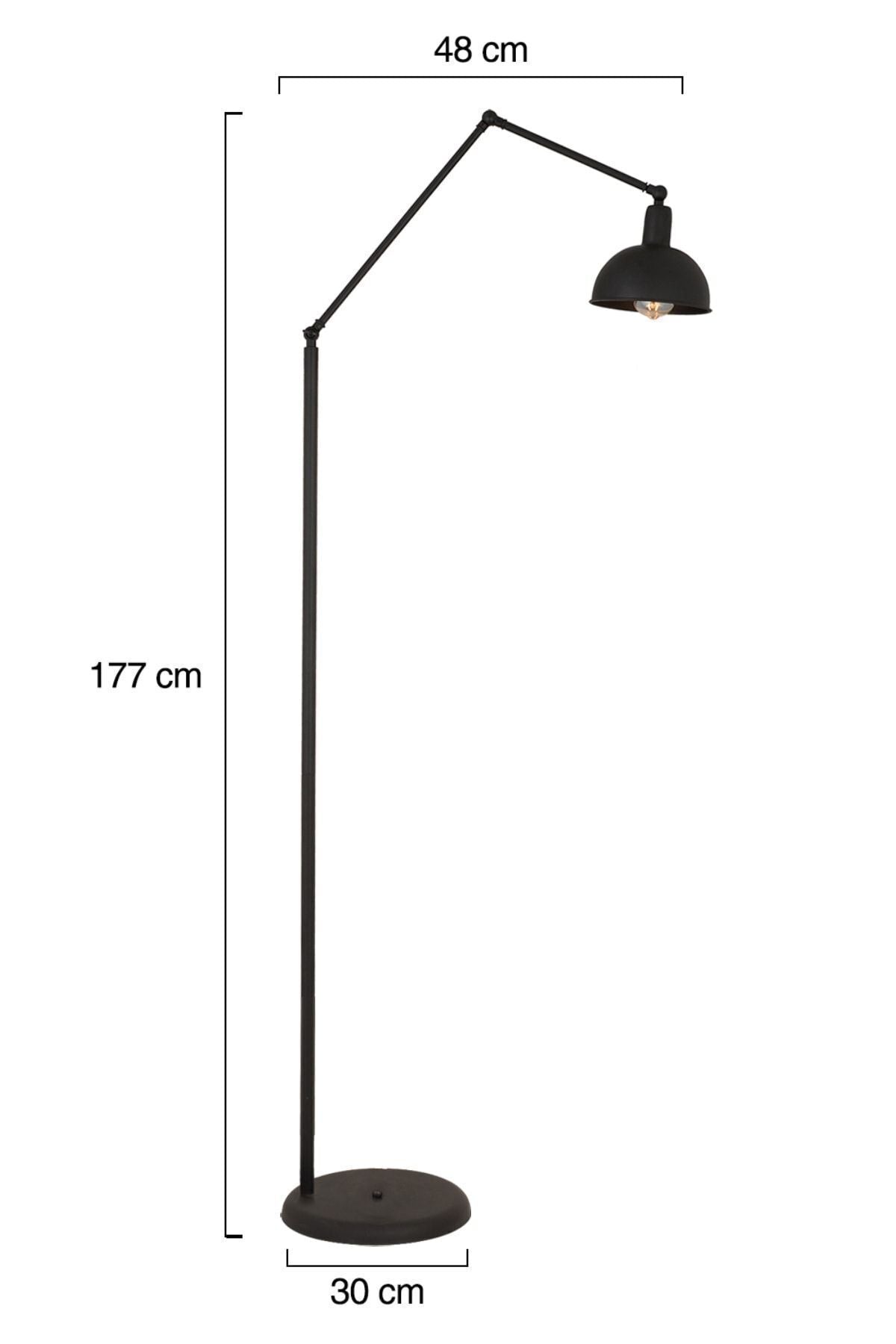 Apliqa Aksu Black Decorative Design Modern Retro Metal Floor Lamp 5