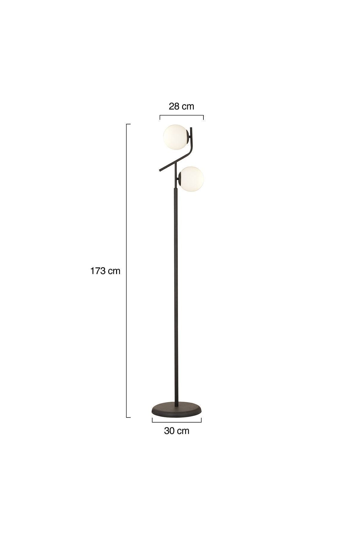 Apliqa Velar Black White Glass Modern Design Metal Floor Lamp 5