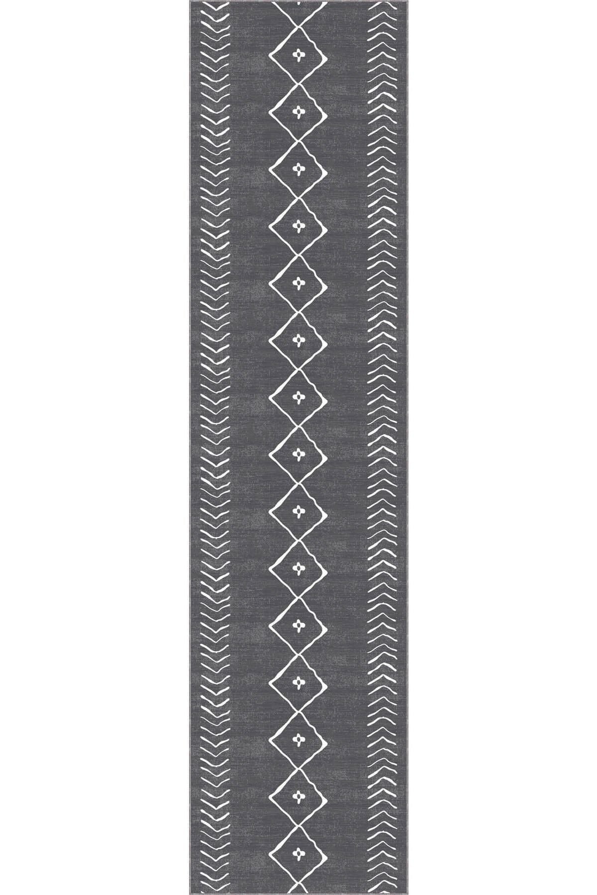 Viva Home Anti-Slip Base Cutting Roll Runner Morocco Grey Ar316 2