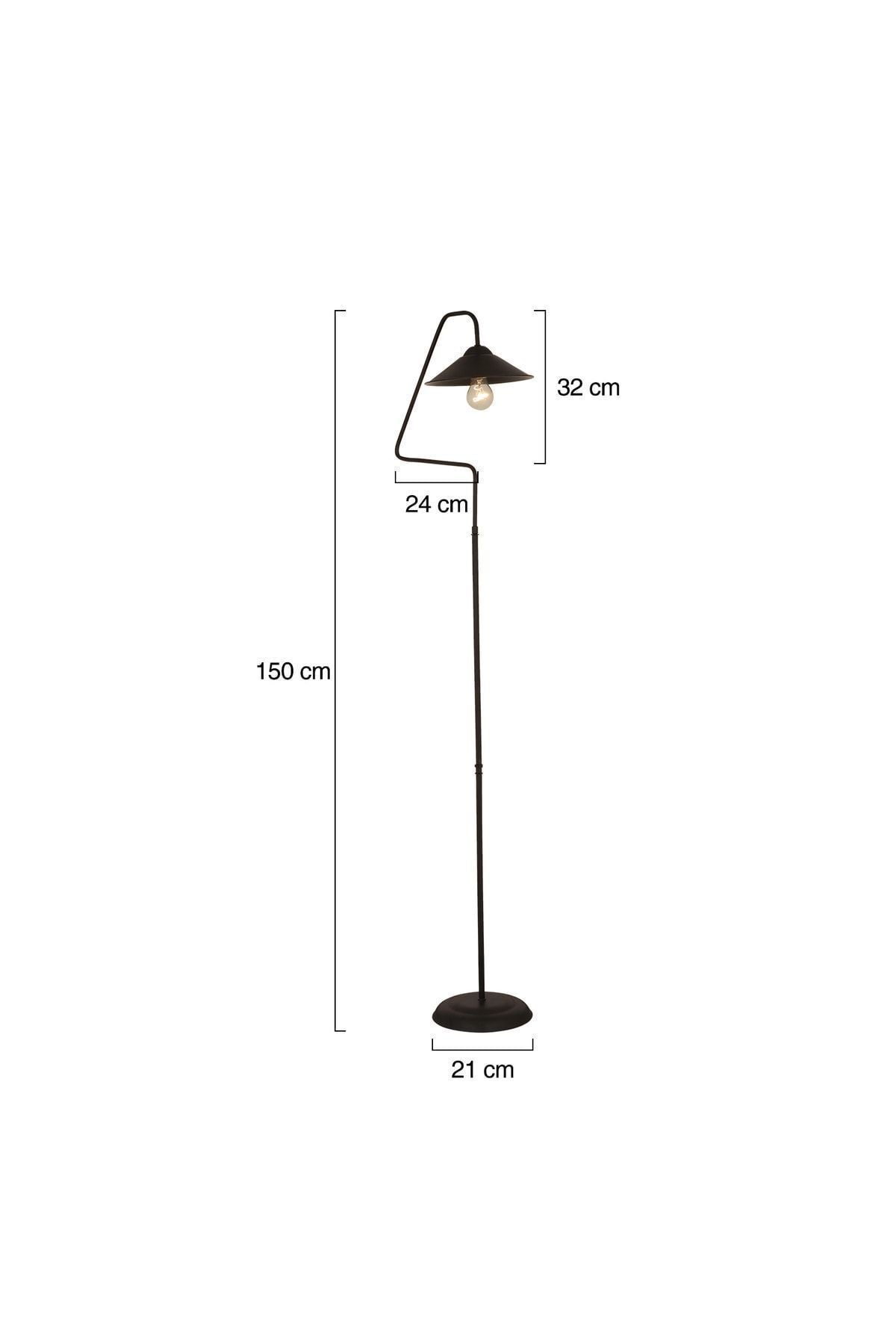 Apliqa Helga Black Modern Design Retro Metal Floor Lamp 5