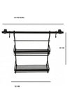 Akın Lux Dual Kitchen Shelf - Black, Spice Rack Stainless Steel 4