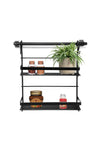 Akın Lux Dual Kitchen Shelf - Black, Spice Rack Stainless Steel 5