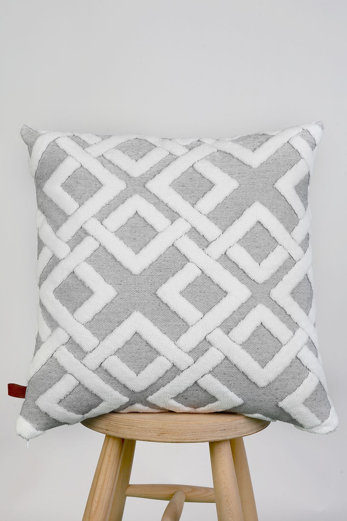 HAMUR Bohemian Special Design Punch Pattern Decorative Pillow Cover Mila Gray 4