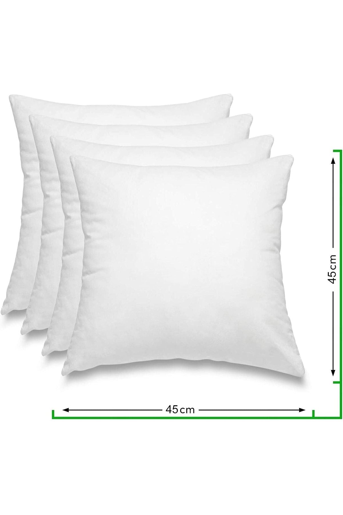 UYKUPEREST Pillow Insert Cushion Pillow - Low Model Pillow - Set of 4 4