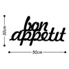 Decorative Metal Wall Accessory Bon Appetit 1 - Black Black 891TNL1359 3