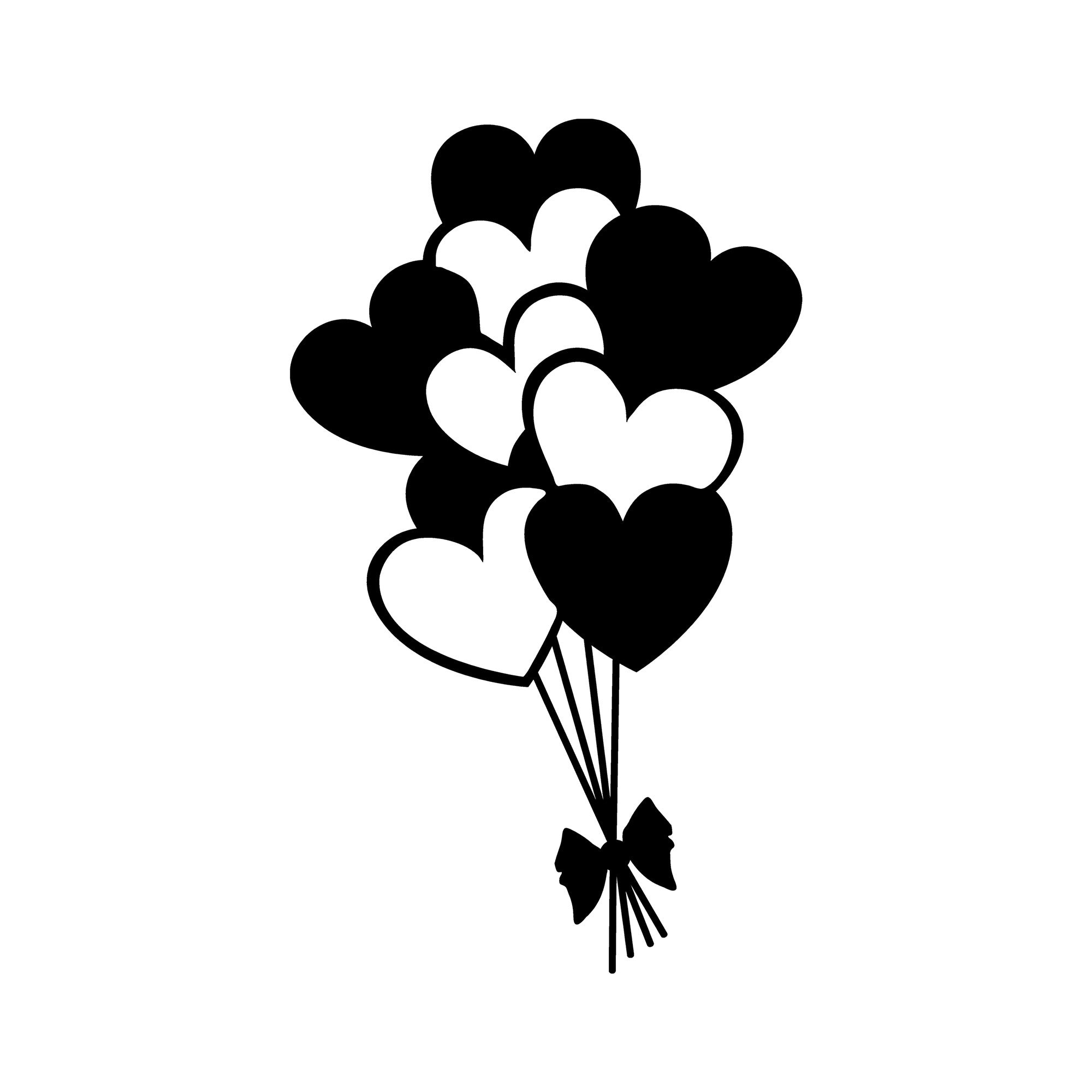 Decorative Metal Wall Accessory Balloons - Black Black 891TNL1421 2