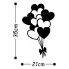 Decorative Metal Wall Accessory Balloons - Black Black 891TNL1421 3