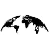 Decorative Metal Wall Accessory World Map Large Black 891TNL1580 2