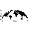 Decorative Metal Wall Accessory World Map Large Black 891TNL1580 3