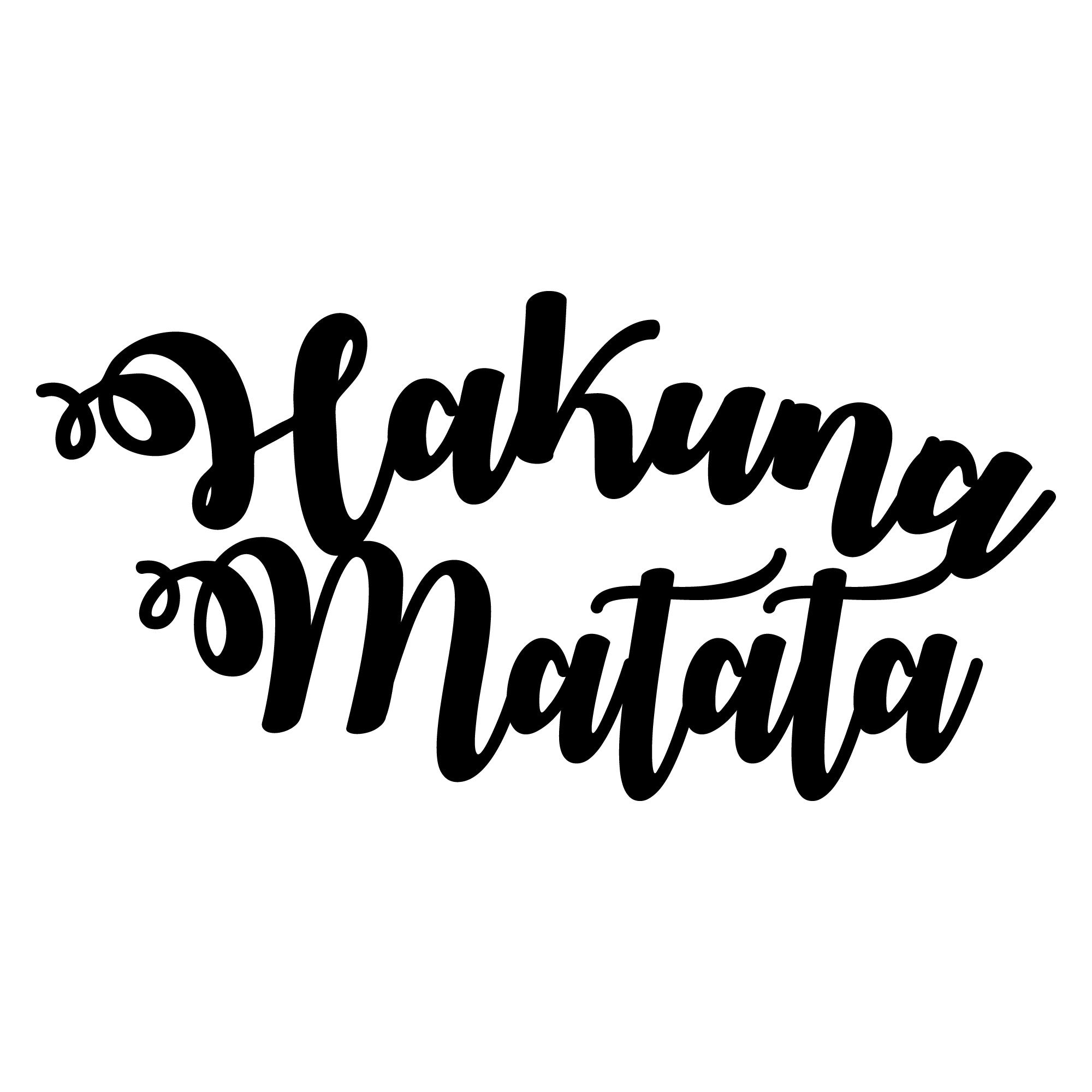 Decorative Metal Wall Accessory Hakuna Matata Black 891TNL1589 2