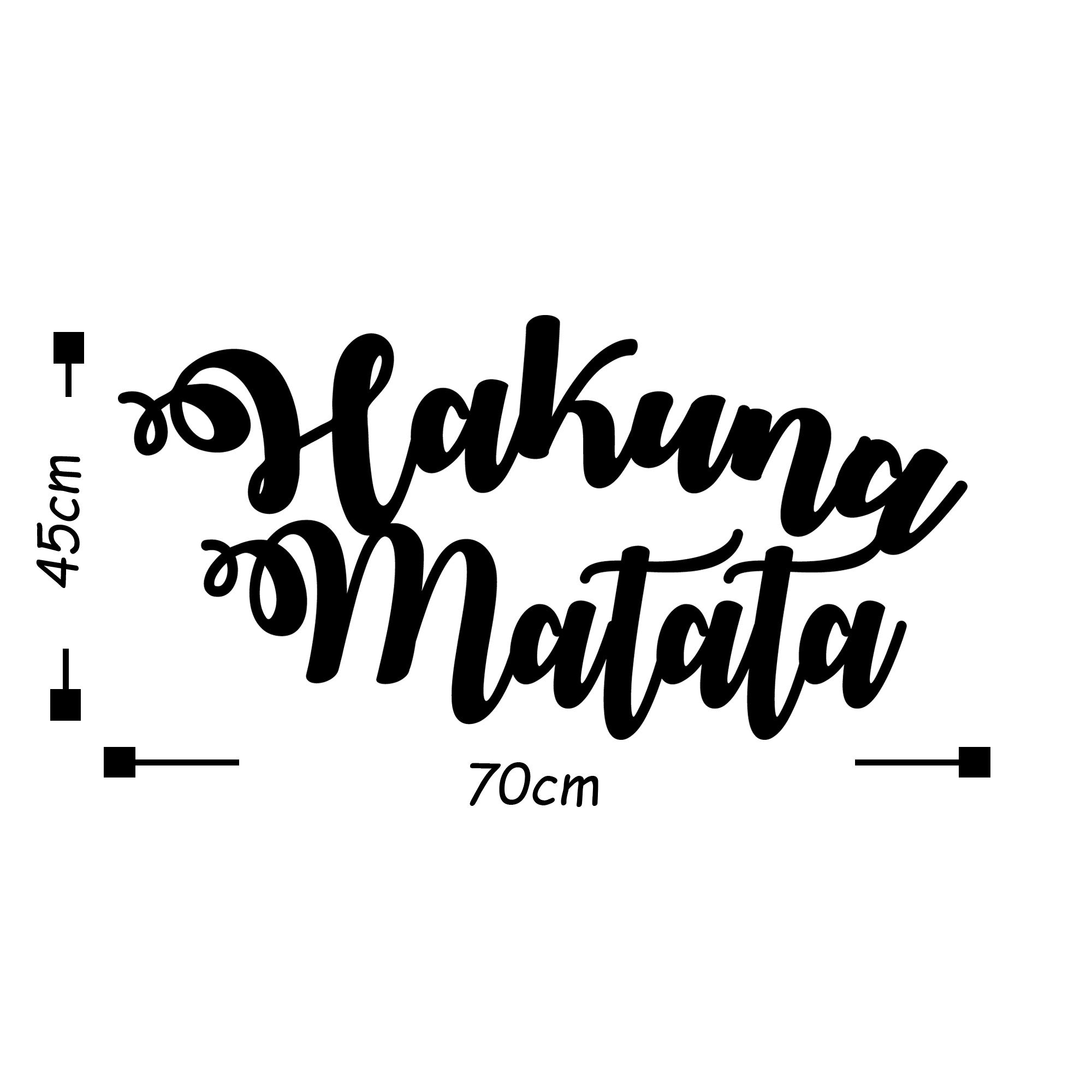 Decorative Metal Wall Accessory Hakuna Matata Black 891TNL1589 3