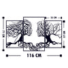 Decorative Metal Wall Accessory Love Tree Black 891TNL1827 4