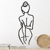 Decorative Metal Wall Accessory Woman Body Black 891TNL1979 1