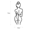 Decorative Metal Wall Accessory Woman Body Black 891TNL1979 6