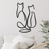 Decorative Metal Wall Accessory Couple Cat Love Black 891TNL1980 3