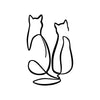 Decorative Metal Wall Accessory Couple Cat Love Black 891TNL1980 4