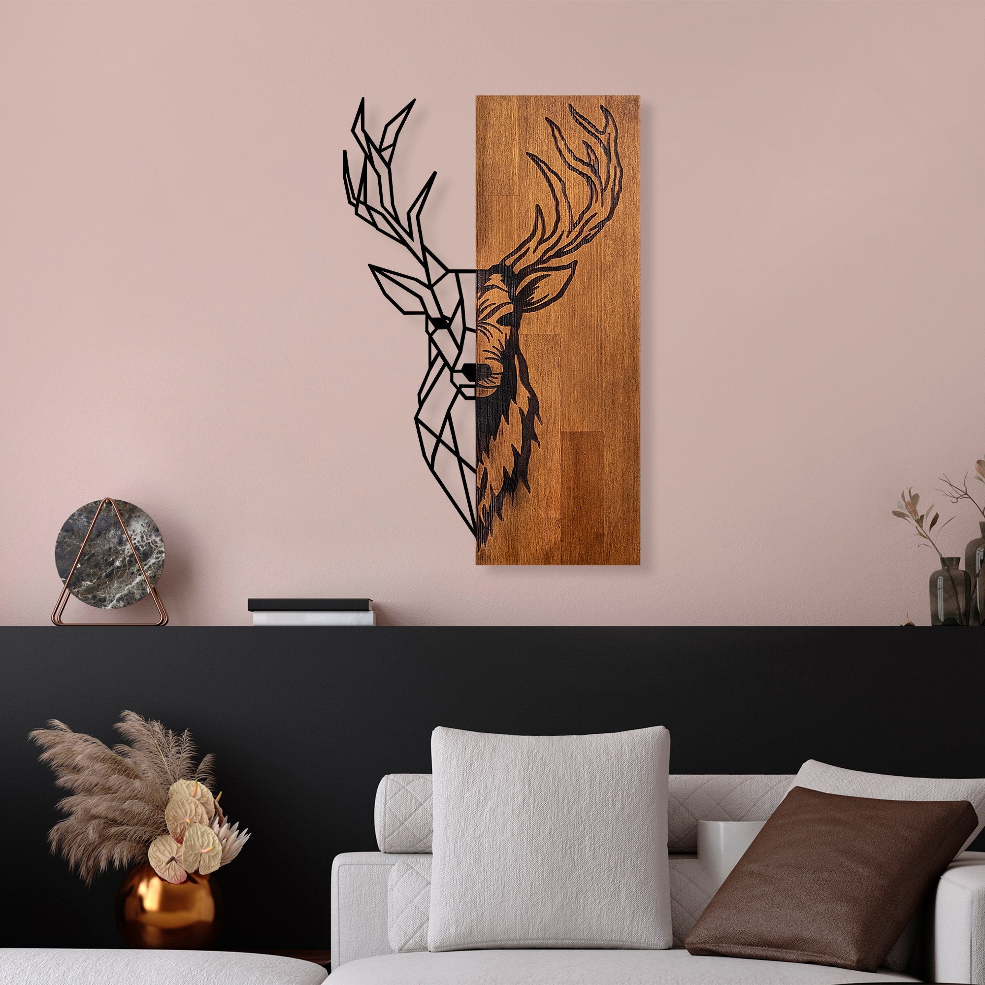 Decorative Wooden Wall Accessory Red Deer 1 Walnut
Black 891TNL2350 2