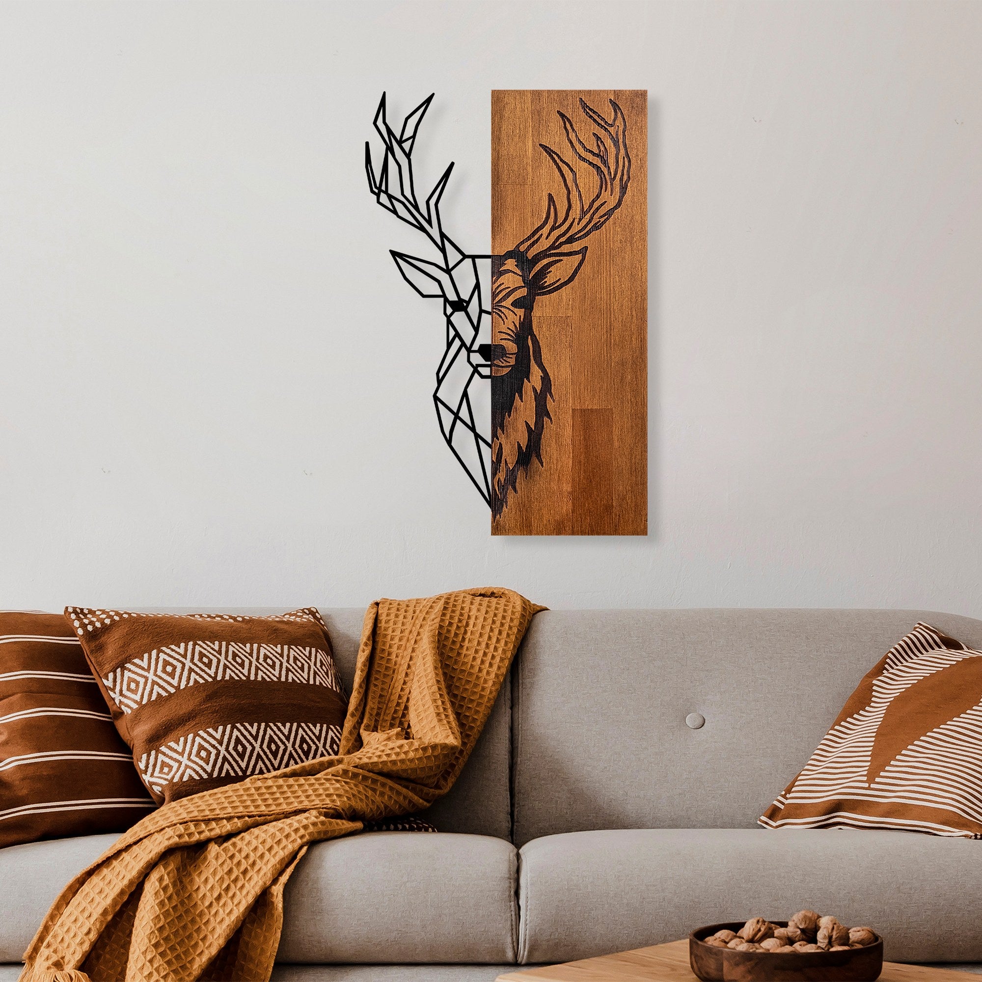 Decorative Wooden Wall Accessory Red Deer 1 Walnut
Black 891TNL2350 3