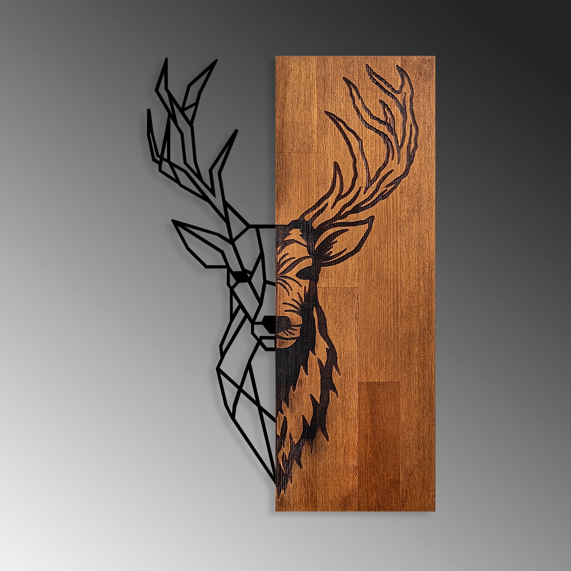 Decorative Wooden Wall Accessory Red Deer 1 Walnut
Black 891TNL2350 4