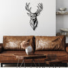 Decorative Metal Wall Accessory Red Deer 2 Black 891TNL2355 2