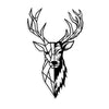 Decorative Metal Wall Accessory Red Deer 2 Black 891TNL2355 5