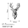 Decorative Metal Wall Accessory Red Deer 2 Black 891TNL2355 6