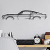 Decorative Metal Wall Accessory 1967 Ford Mustang Shelby GT500 Silhouette Black 891TNL2366 1