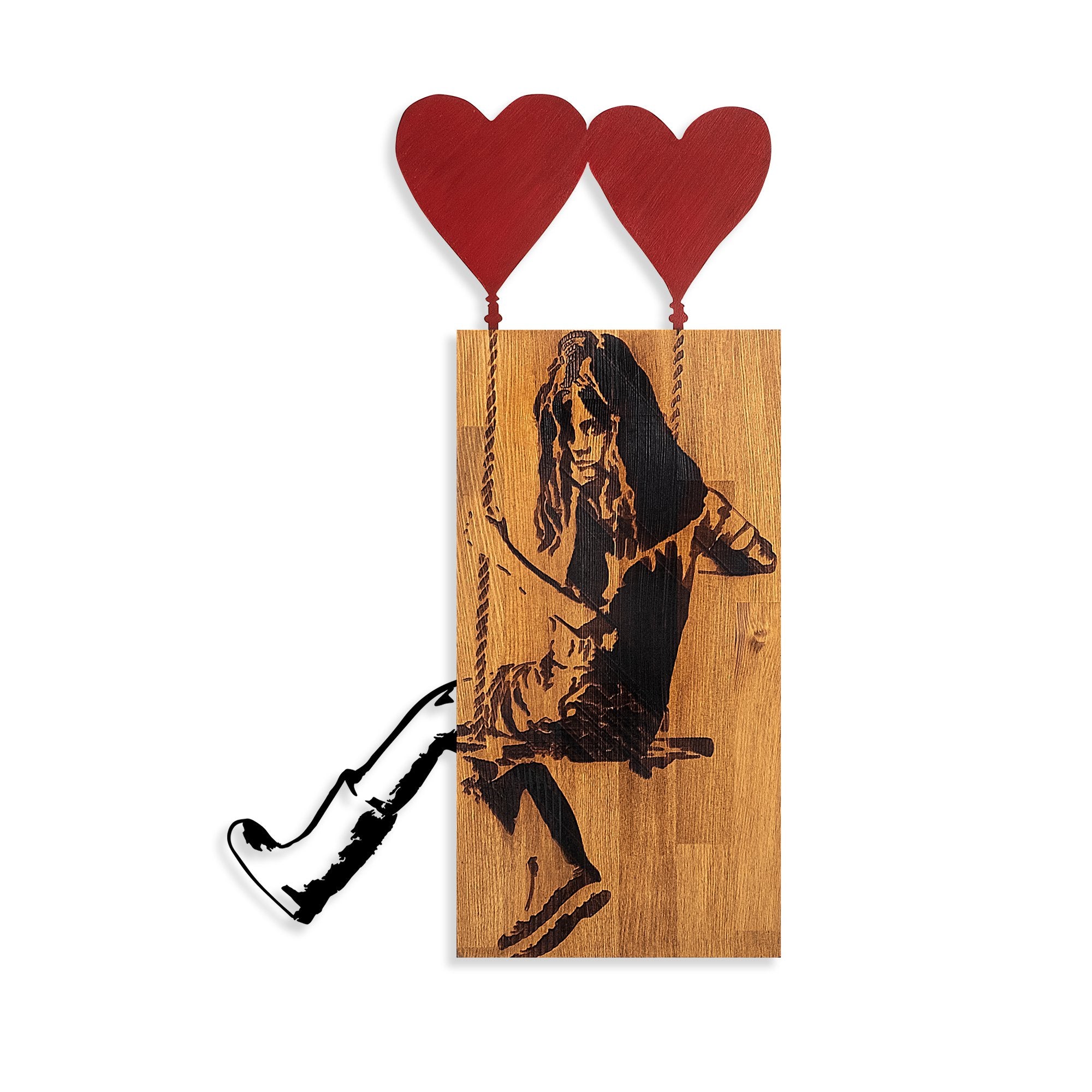 Decorative Wooden Wall Accessory Banksy - 18 Walnut
Black 891TNL3151 6